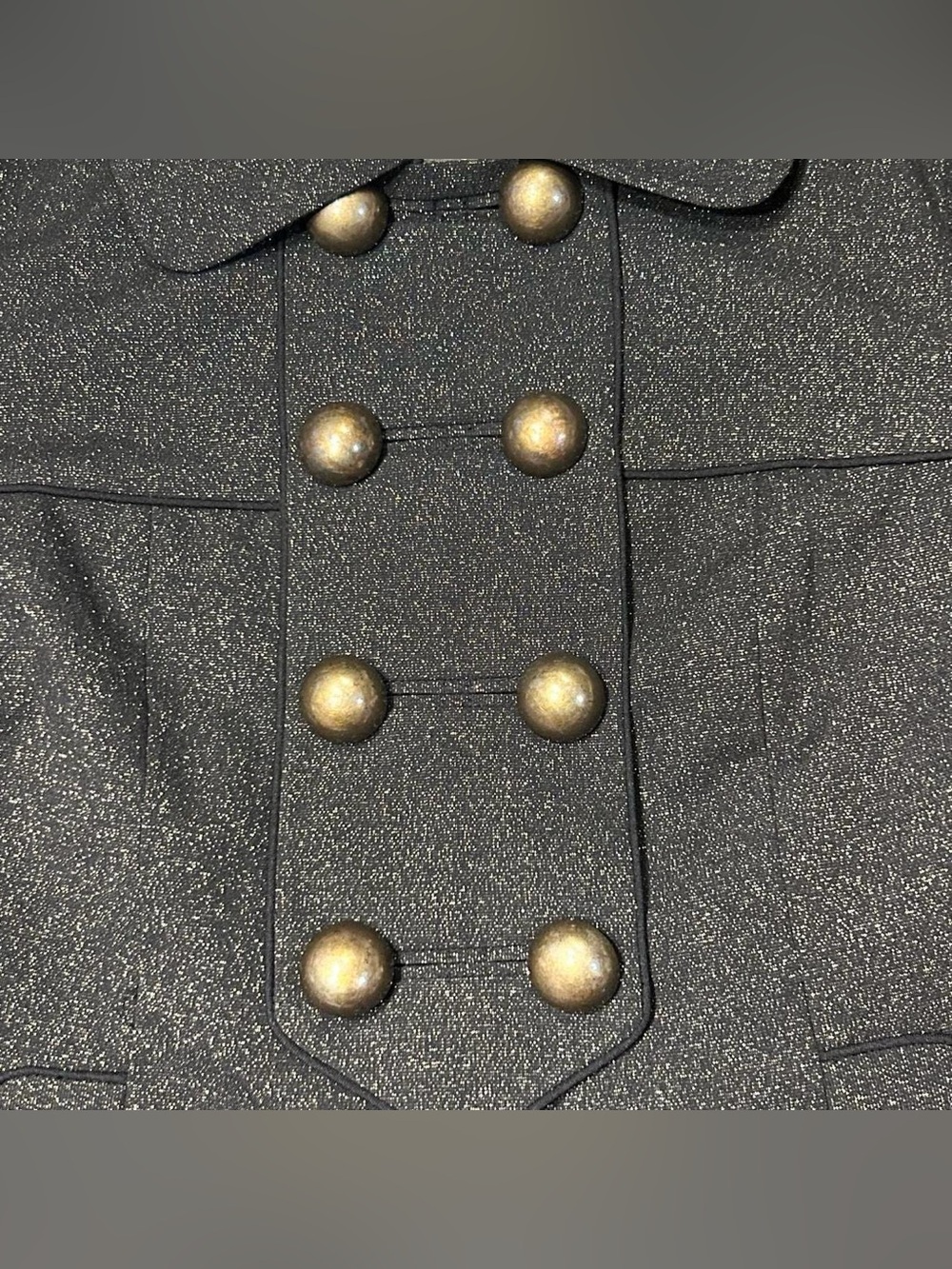 Goth Black Military Band Jacket by Kensie! - Picture 5 of 8